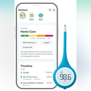 Kinsa QuickCare Stick Oral Smart App Connected Thermometer